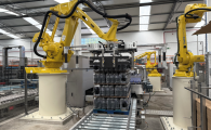 Unidades de paletização robotizada Pentaline para alta performance industrial.