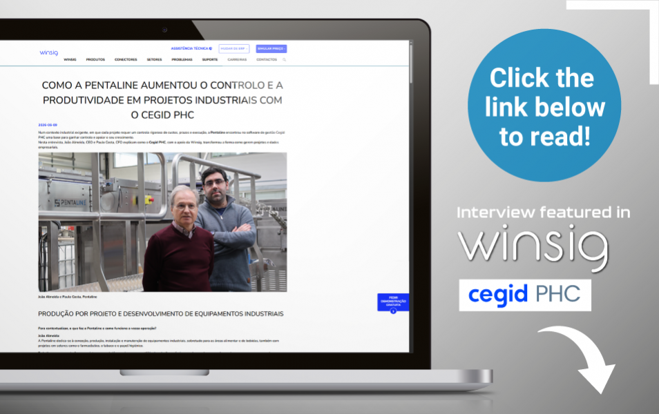 Pentaline interview featured by Winsig highlighting how Cegid PHC ERP improves control and productivity in industrial projects.